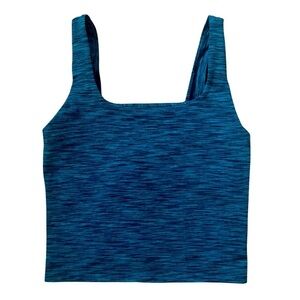Outdoor Voices Double Time Sports Bra Teal Blue Space Dye Small